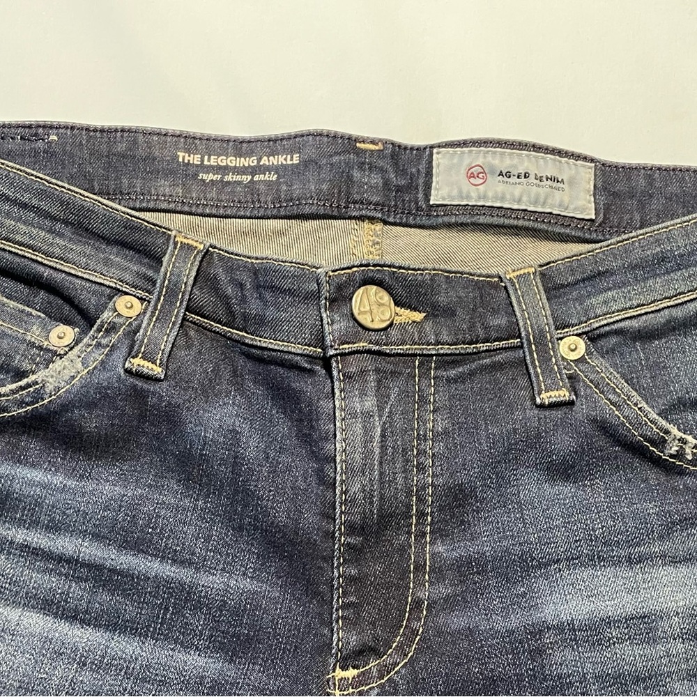 AG Adriano Goldschmied–The Legging Ankle Super Skinny Distressed Jeans Size 30R - Picture 5 of 15